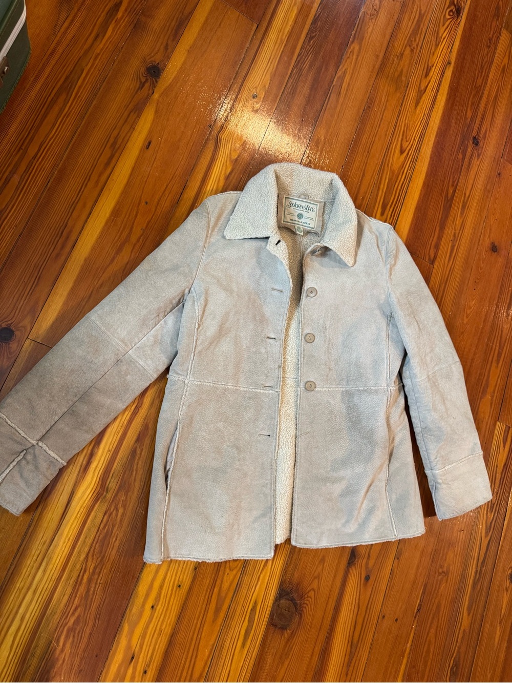St. John's Bay Light Tan Teddy Suede Jacket